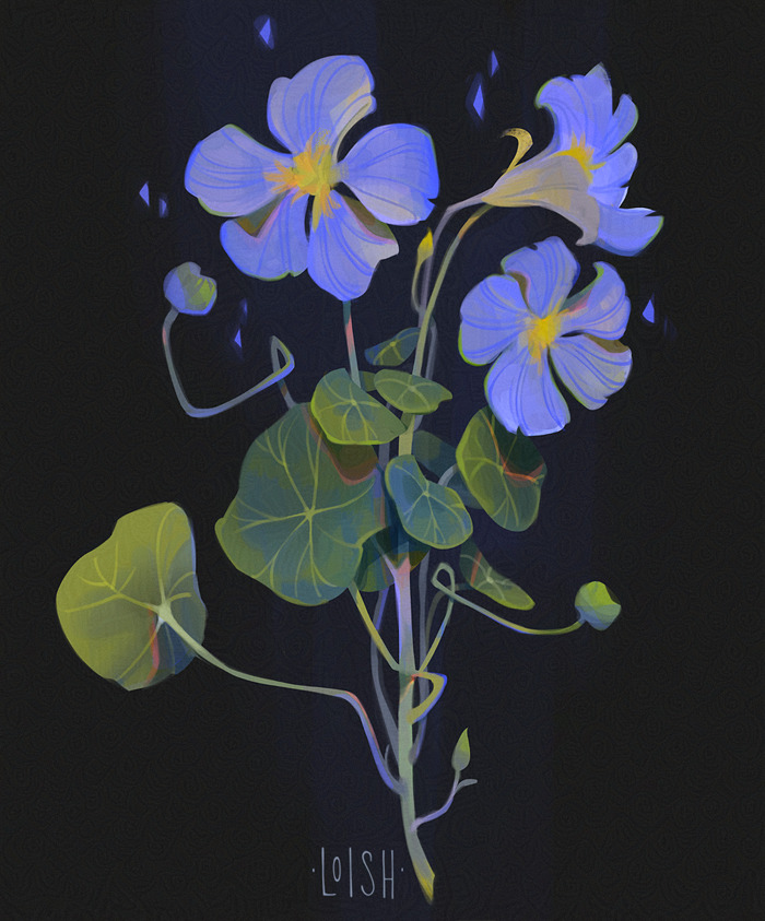 A Painting of Some Edible Flowers by loish